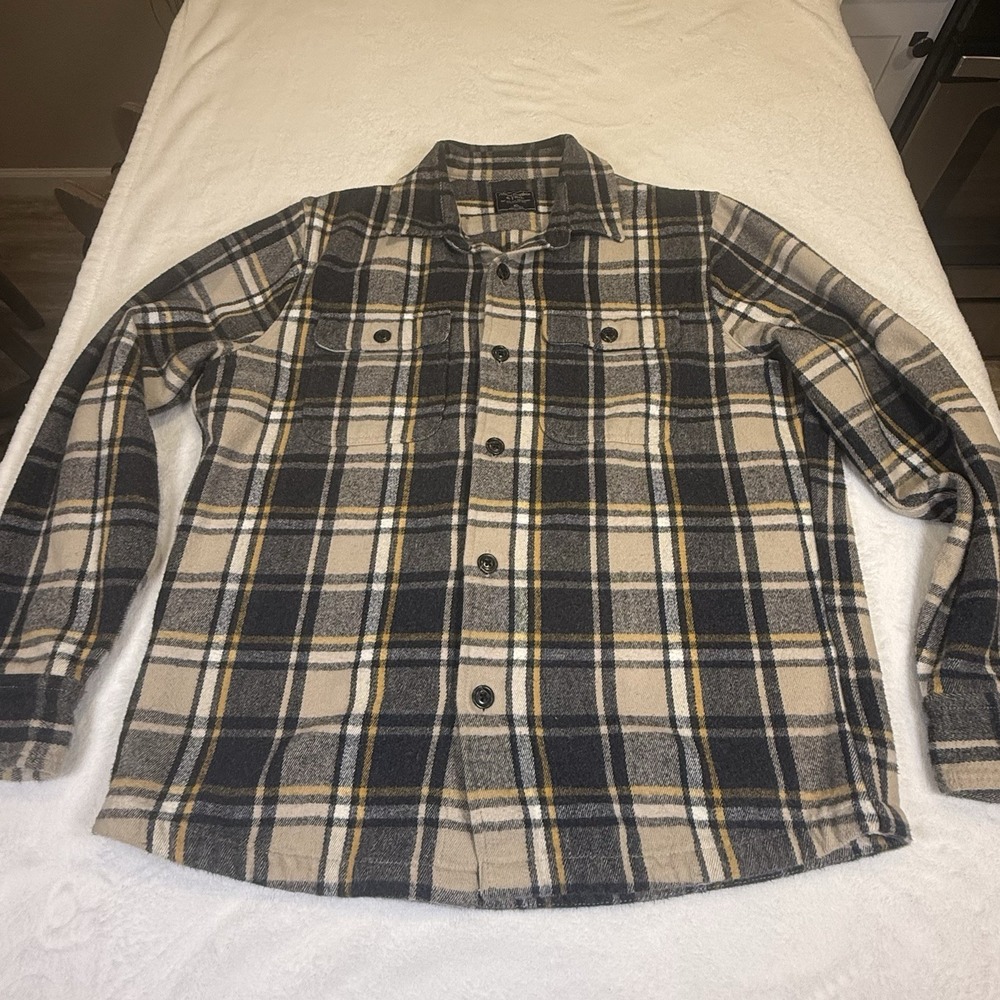 Vintage Y2K 90s Abercrombie Flannel Shirt XL Heavyweight Grunge Rugged Plaid